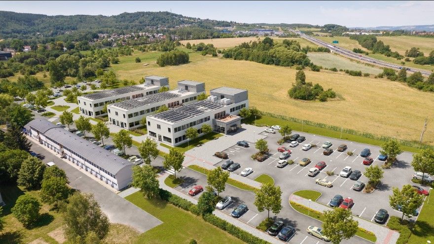 Areál krajských institucí z ptačí perspektivy