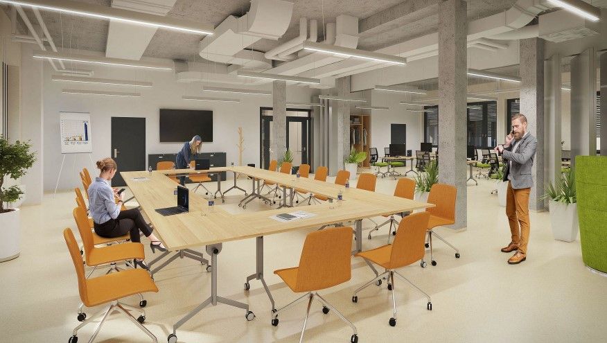 Coworking a otevřený prostor v budově A